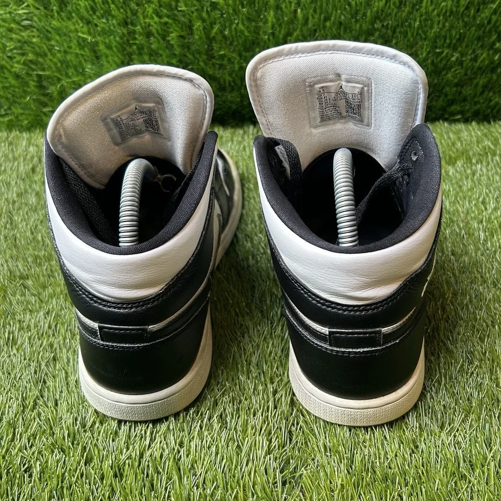 Nike Air Jordan 1 Mid Panda Black White DV0991-101 Mens Size 9.5‎ Sneakers